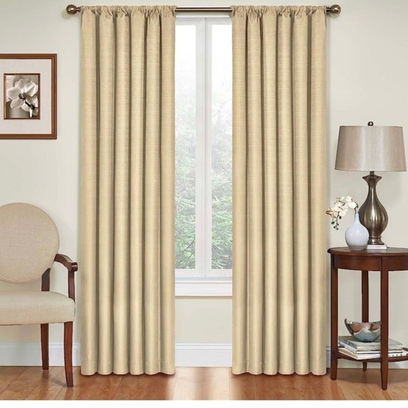 ECLIPSE Kendall Modern Blackout Thermal Rod Pocket Window Curtain for Bedroom or - Picture 1 of 8